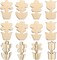 DIY 3D Flower Spring Wood Crafts to Paint for Kids Adults, Paintable Unfinished Wooden Slices for Craft, Flowers Cutouts Ornaments for Painting Decorations (24 PCS)